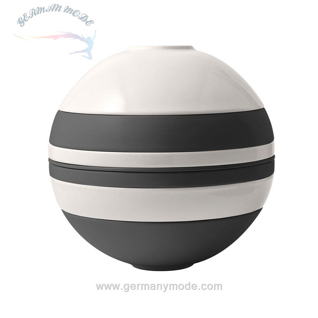 سرویس غذاخوری چینی 24 سانت ویلروی و بوخ آلمان Villeroy / Boch La Boule black white 24 cm