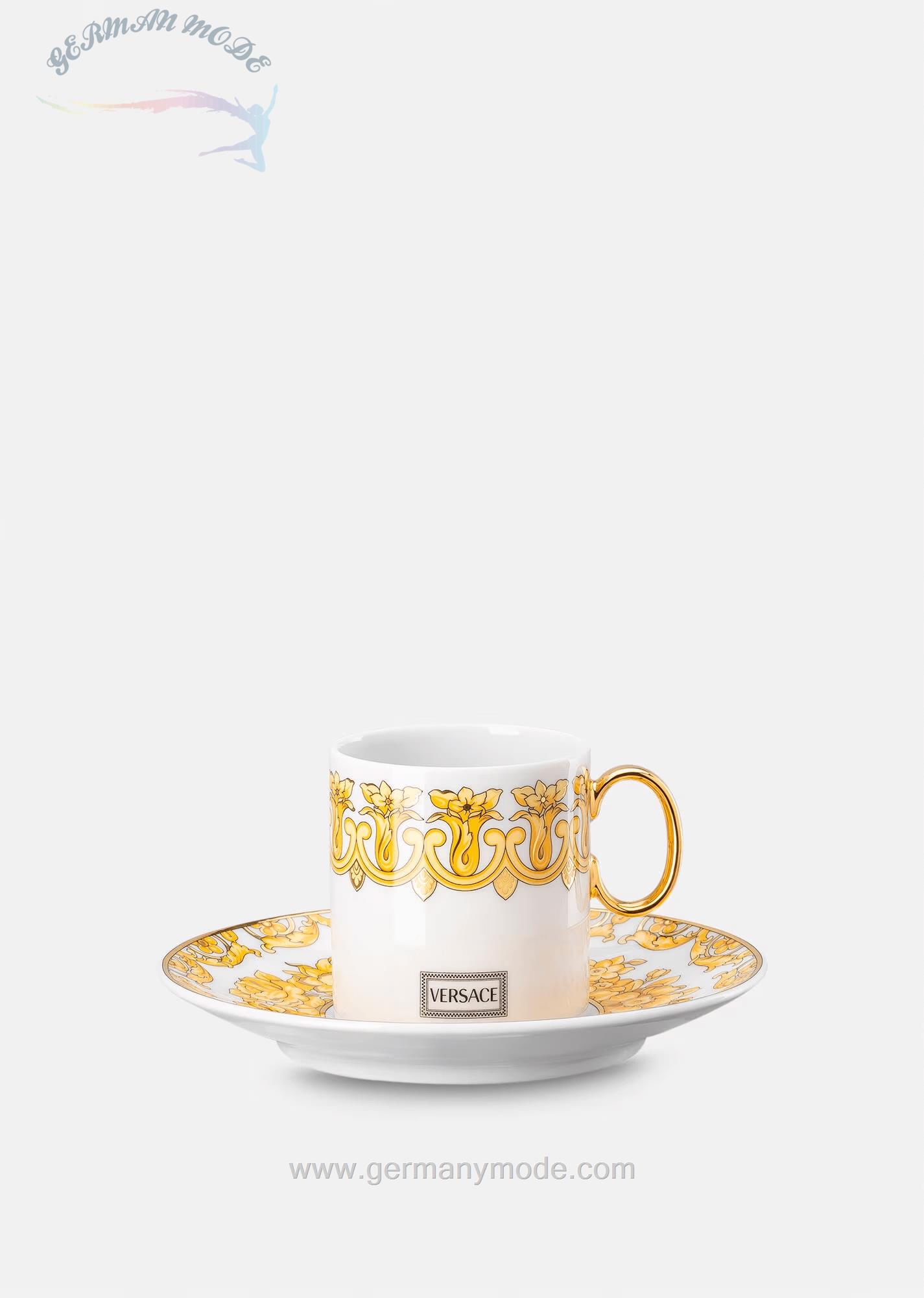 فنجان نعلبکی اسپرسو ورساچه ایتالیا VERSACE MEDUSA RHAPSODY ESPRESSOTASSE MIT UNTERTASSE