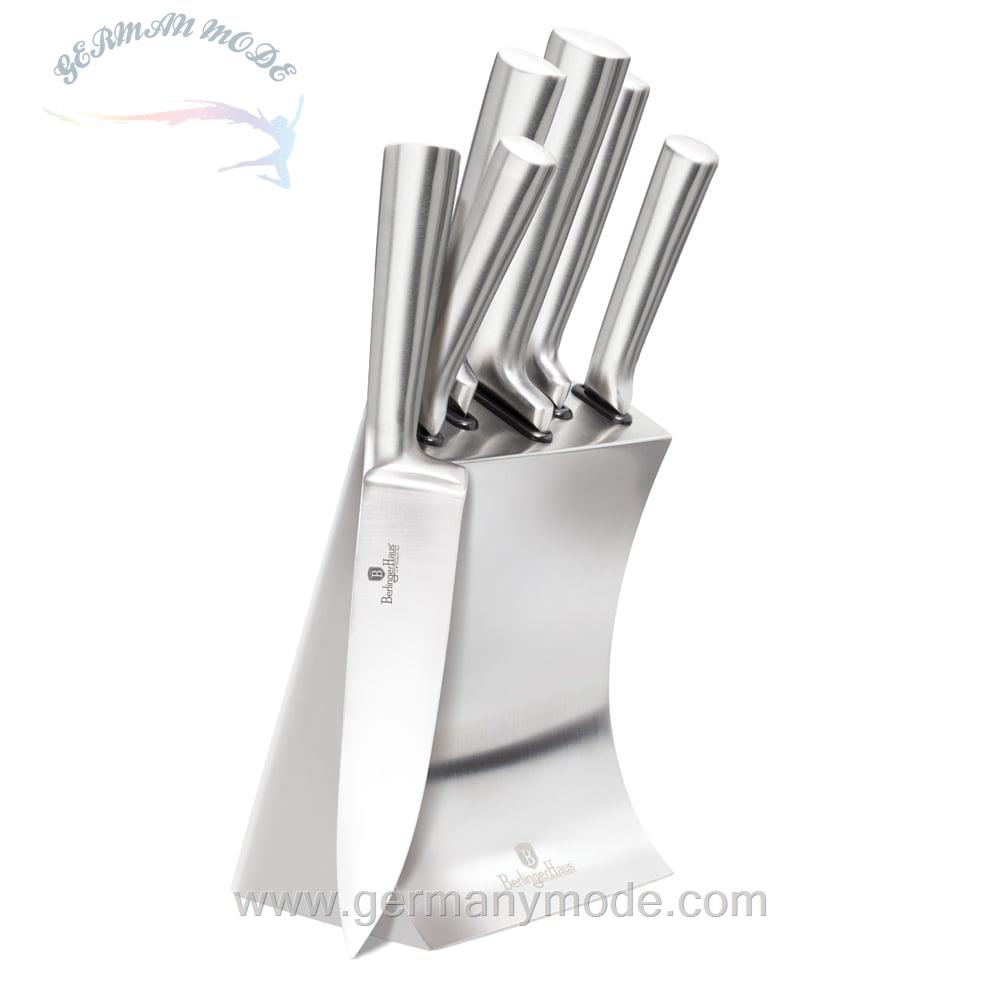 ست چاقو آشپزخانه 6 پارچه برلینگر هاوس مجارستان BERLINGER HAUS KNIFE SET WITH STAND BH/2427 BLACK ROYAL LINE