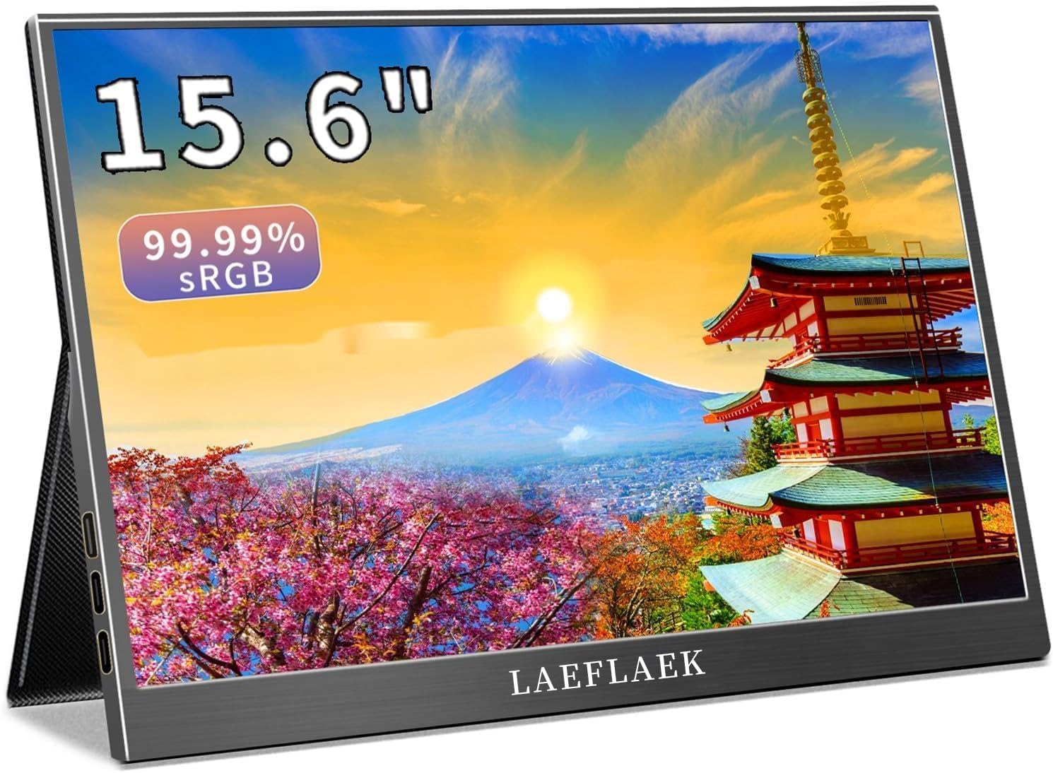 خرید از آمازون - مانیتور قابل حمل 15.6 اینچ مانیتور قابل حمل برای لپ تاپ مانیتور موبایل HD لپ تاپ افزونه دوم صفحه نمایش لپ تاپ IPS با سوئیچ USB C/HDMI/مانیتور دوم بلندگو برای PC/Mac/PS4/Xbox/تلفن