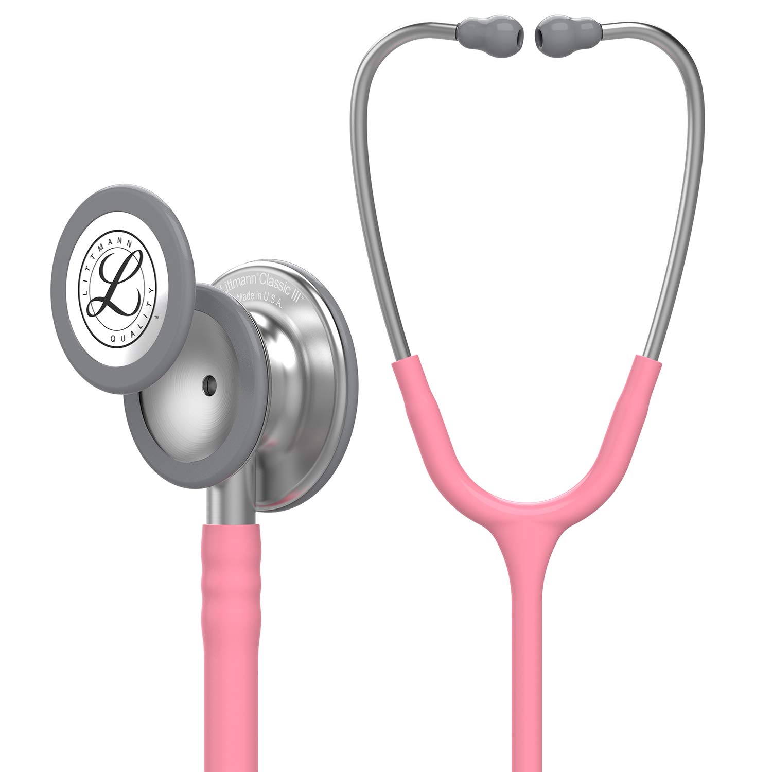 خرید از آمازون - گوشی مانیتورینگ 3M Littmann Classic III, Pink Tube, 69cm, 5633 Mother of Pearl Stainless Steel Single