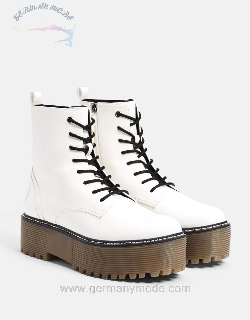 نیم بوت زنانه برشکا اسپانیا Stiefeletten mit XL-Plateau-Sohle 1