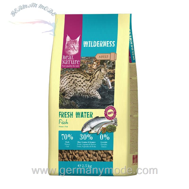 غذا خشک گربه با طعم ماهی رئال نیچا آلمان REAL NATURE WILDERNESS Adult Fresh Water Fisch 2-5kg