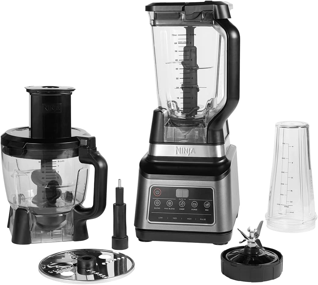 غذا ساز و میکسر نینجا آمریکا Ninja BN800EU ظرف 2.1 لیتری، کاسه 1.8 لیتری، فنجان 700 میلی لیتری، 5 برنامه خودکار، 1200 وات