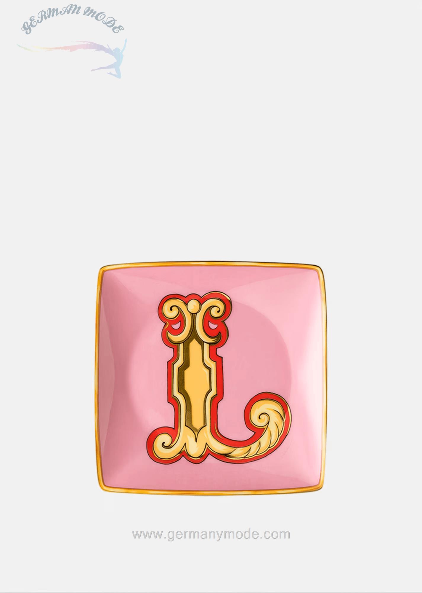بشقاب دکوری ورساچه ایتالیا VERSACE ALPHABET UNTERTELLER L 12 CM