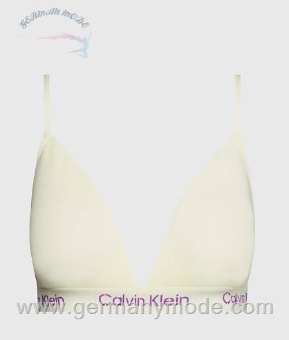 سوتین کلوین کلین آمریکا Calvin Klein Triangel BH Modern Cotton Bone White Sunset Purple Logo 000QF7456EYAE
