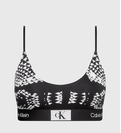 نیم تنه زنانه کلوین کلین آمریکا Calvin Klein String Bralette CK96 Snake Print/Black 000QF7216EACP