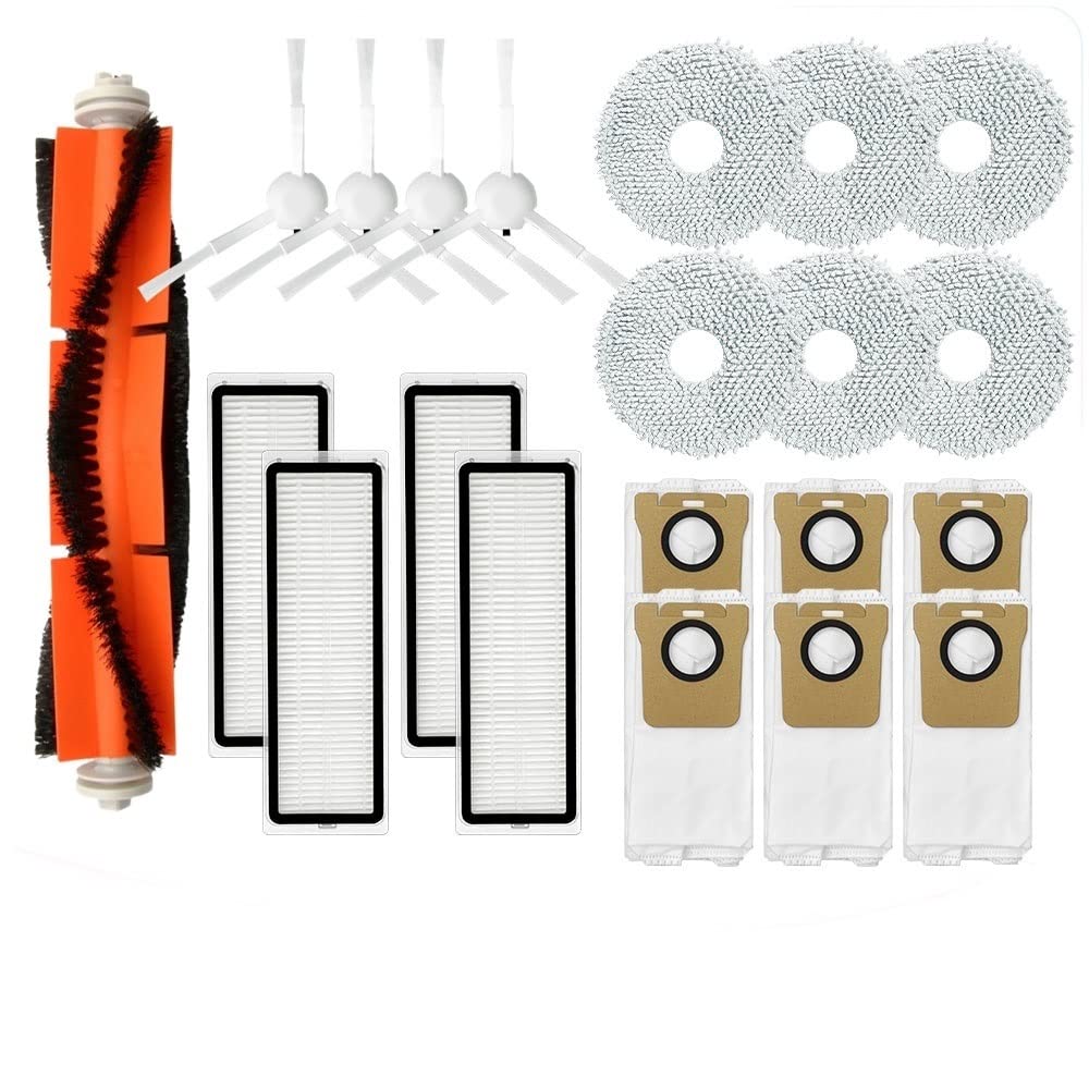 خرید از آمازون - سازگار برای شیائومی سازگار برای Mijia Omni B101CN، X10 Plus/سازگار برای قطعات جایگزین Dreame S10 Pro، L10s Ultra Filter Hepa پاک کن کیسه گرد و غبار (رنگ: مجموعه T)