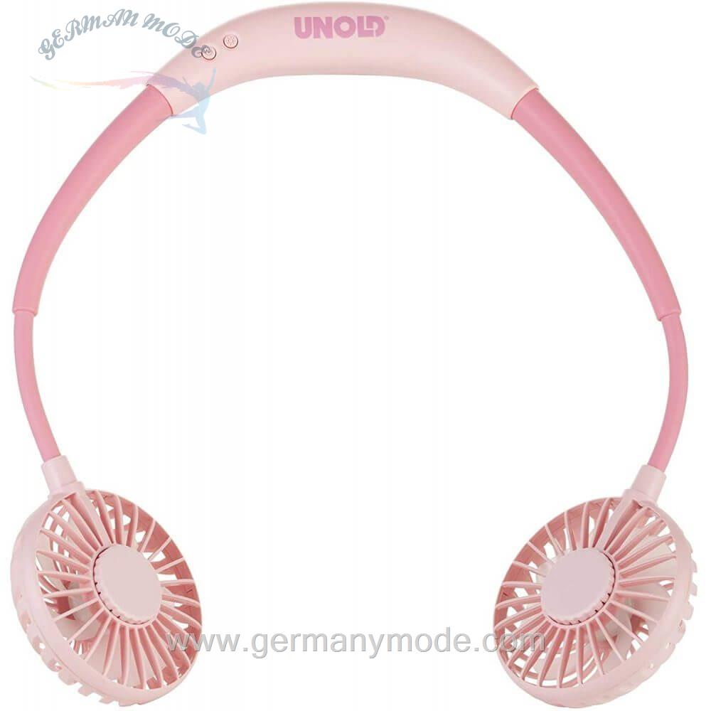 پنکه شارژی گردنی آنولد آلمان Unold Umhängeventilator Breezy - Tischventilator - rosa