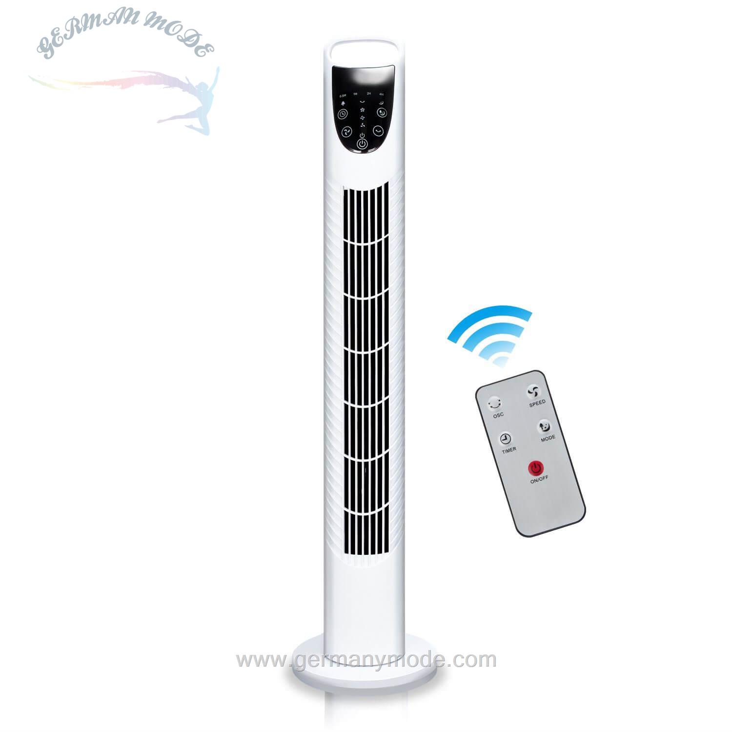 پنکه برقی ایستاده جیوبیاز Jiubiaz Tischturmventilator Säulenventilator mit Fernbedienung Towerventilator/Weiß