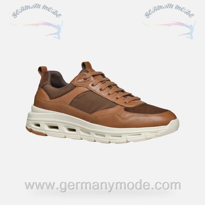 کتانی مردانه جی اوکس ایتالیا GEOX NIEDRIGE SNEAKERS Hoverstream Herr Cognac