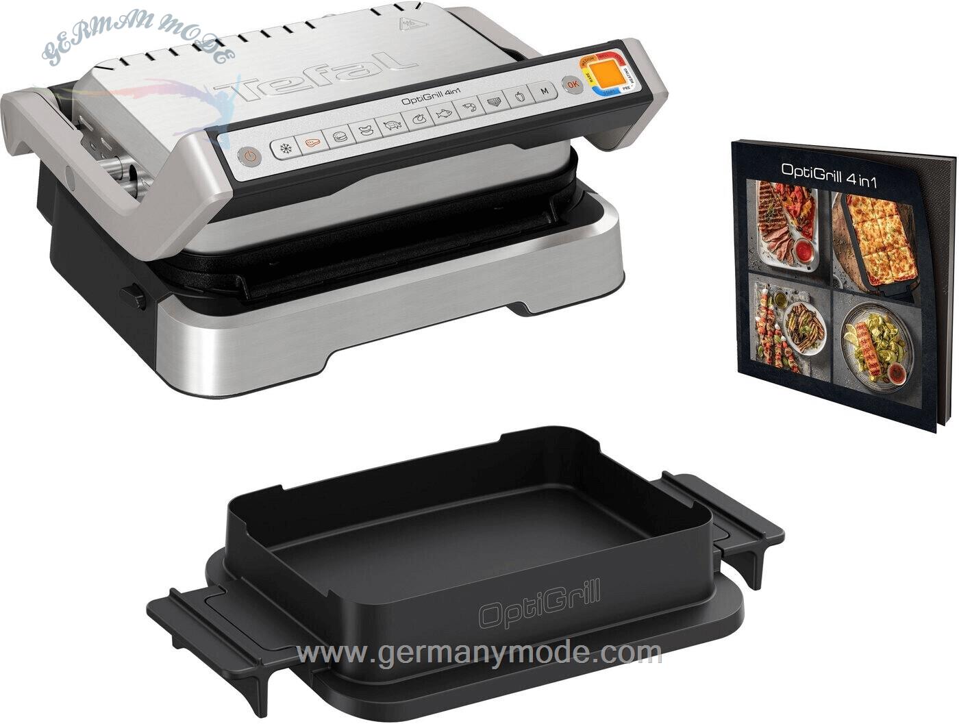 گریل باربیکیو تفال فرانسه Tefal OptiGrill 4in1 2100W silber (GC774D)