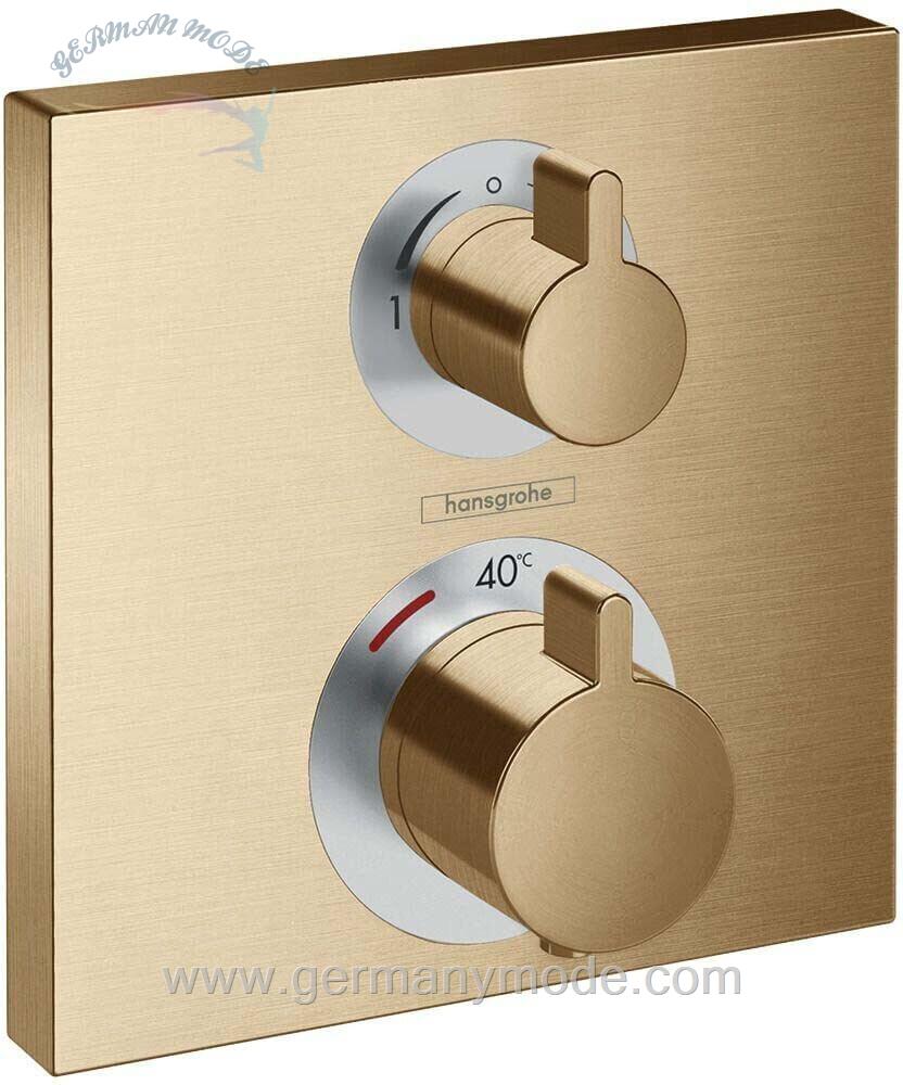 شیر حمام توکار هانس گروهه آلمان Hansgrohe Ecostat Square 15714 Brushed Bronze 15714140