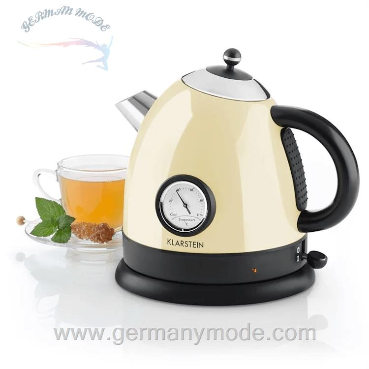 کتری برقی 1.5 لیتری کلارشتاین آلمان Klarstein Aquavita Wasserkocher 2200 watt 1,5 Ltr Creme