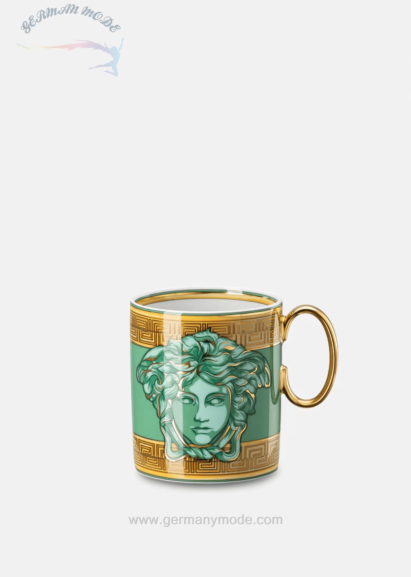 لیوان دسته دار چینی ورساچه ایتالیا VERSACE MEDUSA AMPLIFIED BECHER