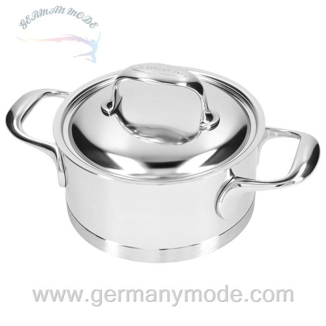 قابلمه 16سانت آتلانتیس درب دار دمایر بلژیک Demeyere Atlantis Kochtopf 16 cm