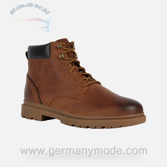 نیم بوت مردانه جی اوکس ایتالیا GEOX SCHNÜRSTIEFELETTEN Andalo Herr Cognac