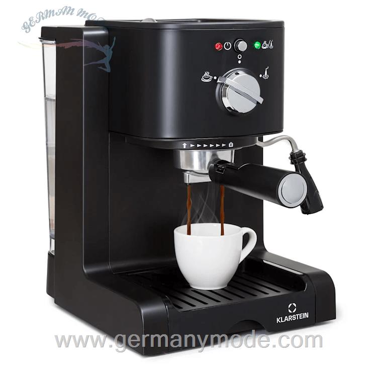 اسپرسو ساز کلارشتاین آلمان Klarstein Passionata 20 Espressomaschine 20 bar 25 cm Espressomaschine 3,7 kg Schwarz