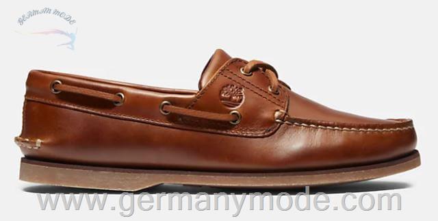 کفش کالج کلاسیک مردانه تیمبرلند آمریکا Timberland CLASSIC BOAT SHOE FOR MEN IN BROWN FULL GRAIN