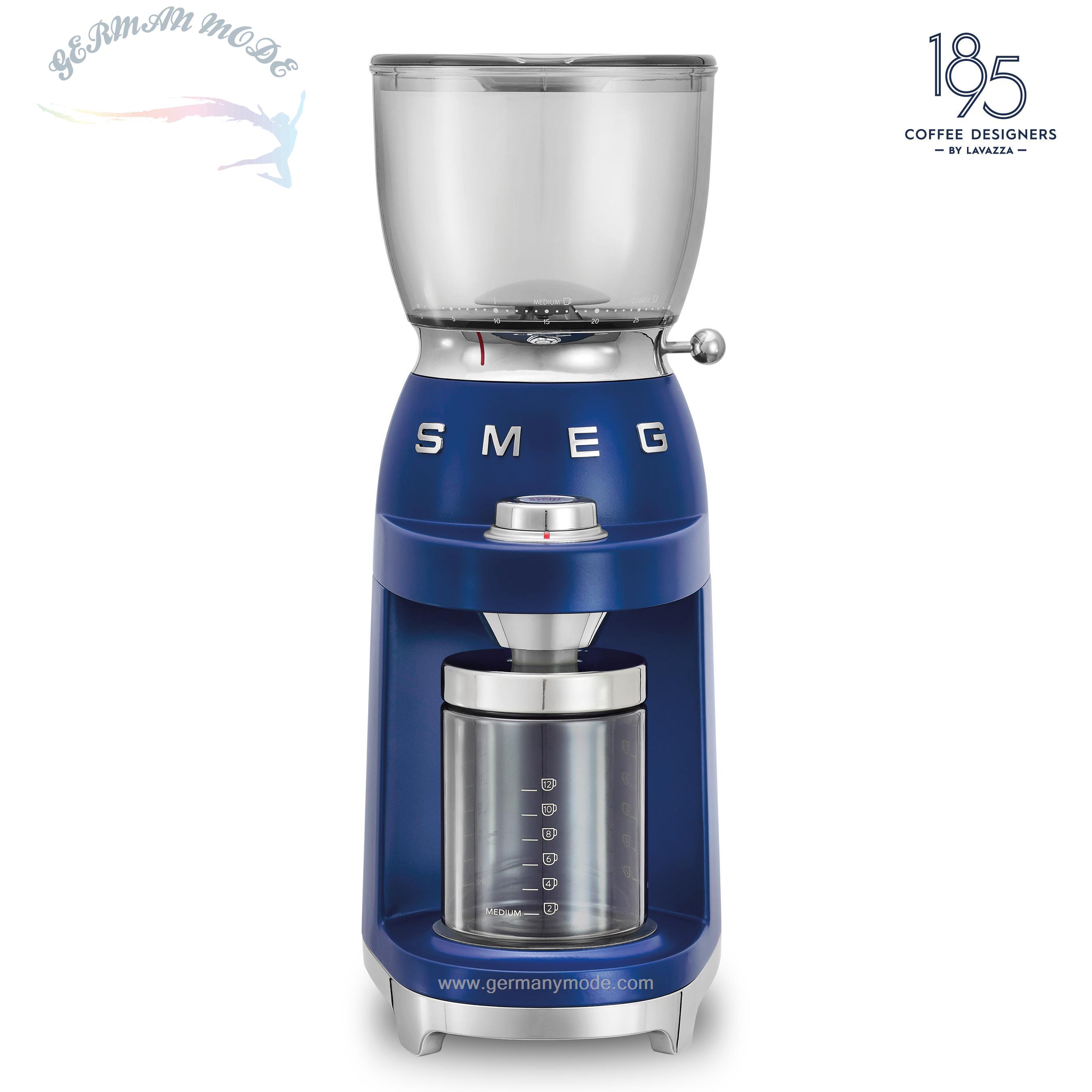 آسیاب قهوه اسمگ ایتالیا Smeg Macinacaffè Blu - Lavazza 1895 Estetica 50's Style CGF01LVEU