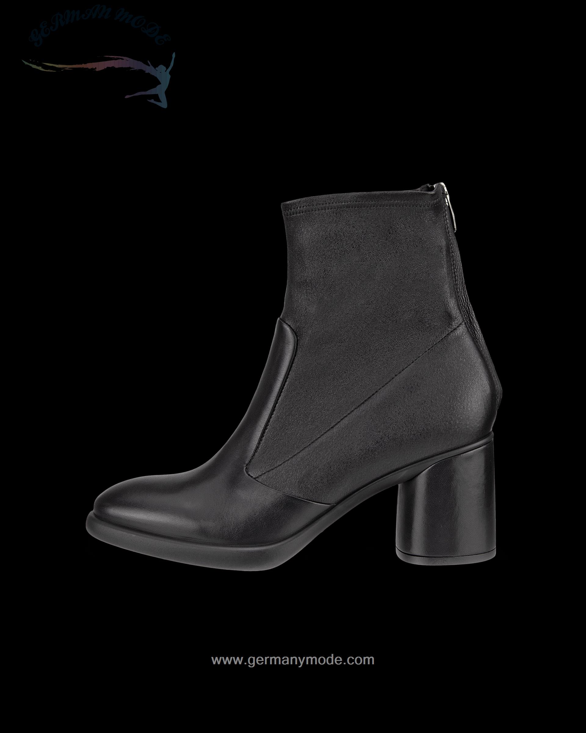 نیم بوت زنانه اکو دانمارک ECCO SCULPTED LX 55 Damen Halbhoher Stiefel aus Leder Schwarz
