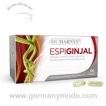 کپسول جنسینگ ژل رویال اسپیرولینا حاوی جلبک دریایی مارنیس اسپانیا MARNYS Espiginjal MN305