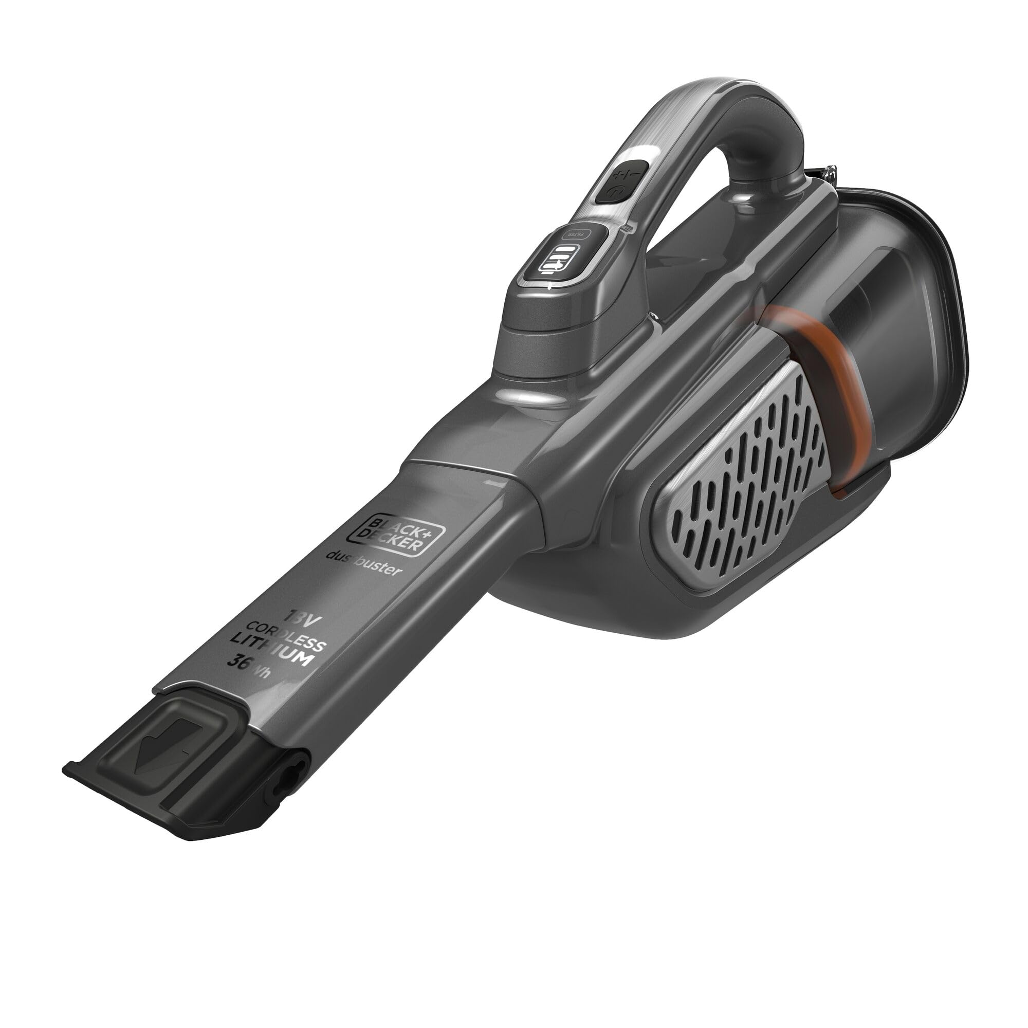 جارو شارژی بلک اند دکر آمریکا دستی BLACK+DECKER باتری جاروبرقی دستی 36 وات ساعت 18 ولت جارو شارژی دستی Dustbuster Smart tech BHHV520BT (با Cyclonic Action و دو سطح مکش، از جمله کابل شارژ با براکت دیواری)