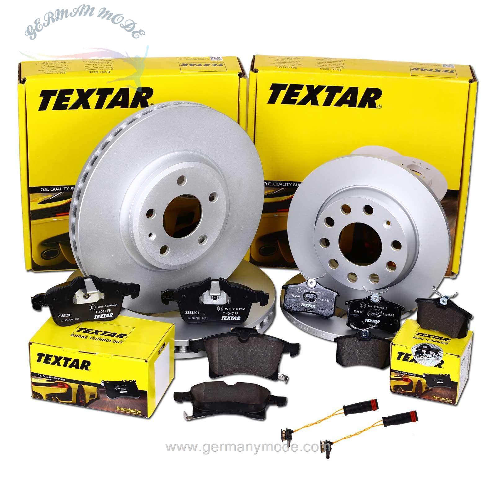 لنت های دیسکی ترمز TEXTAR ست ترمز جلو ترمز عقب مجموعه لنت ترمز برای خودروهای بدون پکیج اسپرت