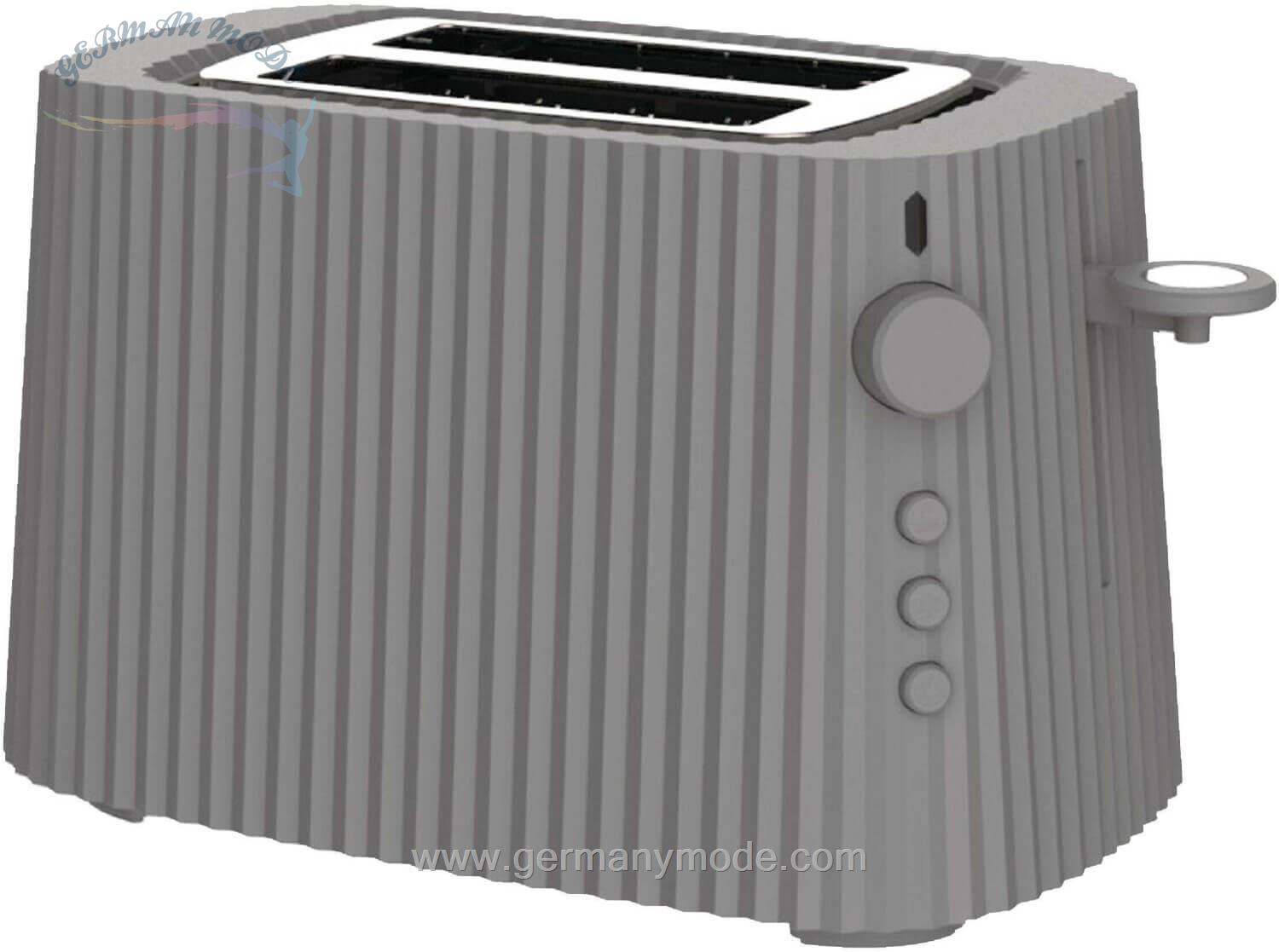 توستر السی ایتالیا Alessi Toaster Toaster Plissé - Farbwahl- Europäischer Stecker-Elektrische Leistung 850 Watt