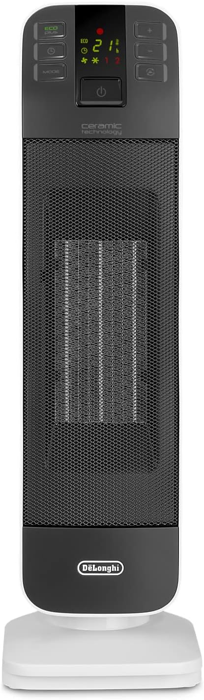 بخاری دلونگی ایتالیا DeLonghi HFX65V20 Keramikheizer (2000 W) مشکی/خاکستری