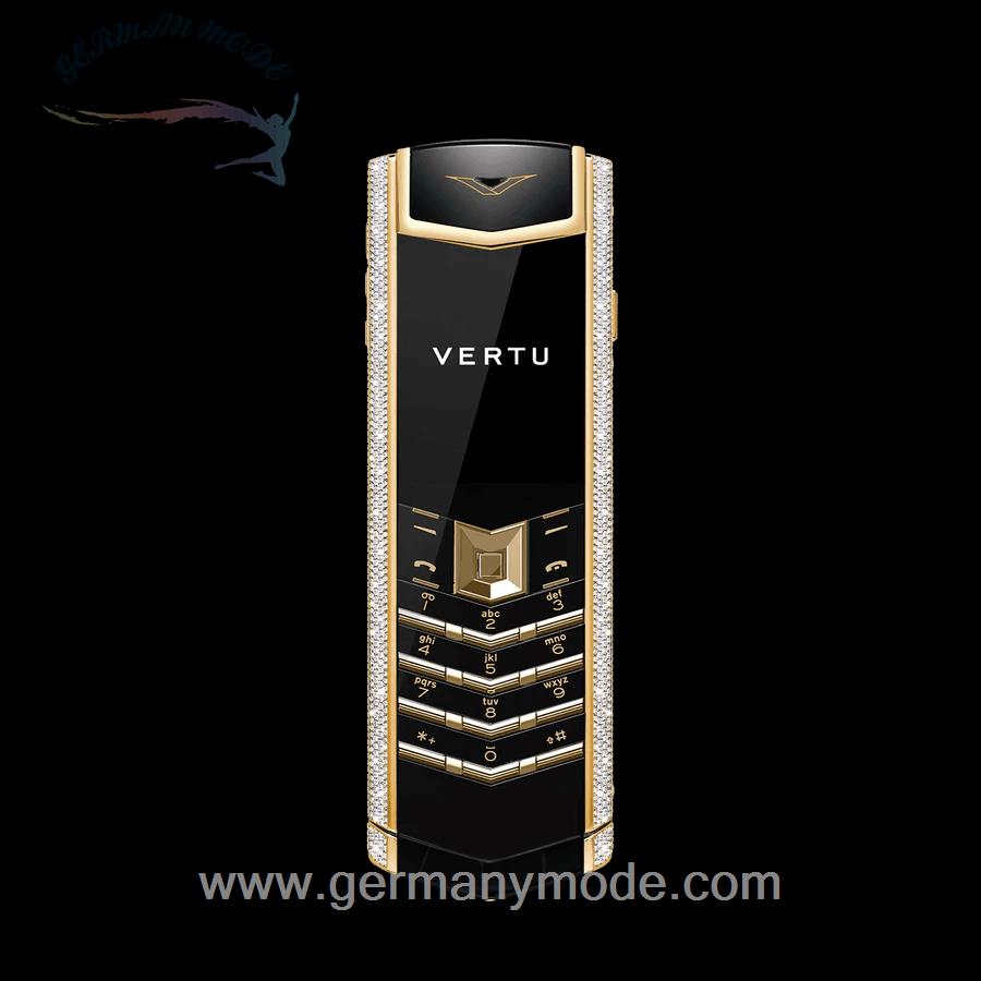 گوشی موبایل سیگناتور وی ورتو انگستان VERTU Signature V - Black Gold Diamond Iron Black Alligator