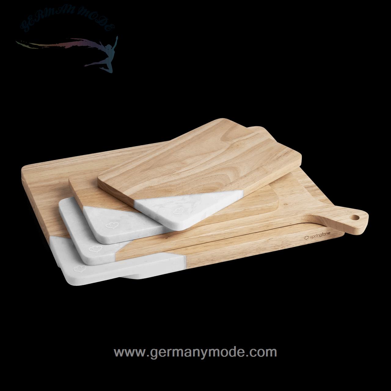 ست کامل تخته برش اسپرینگلن آلمان Springlane Schneide- und Servierbrett Komplett-Set Holz- Marmor