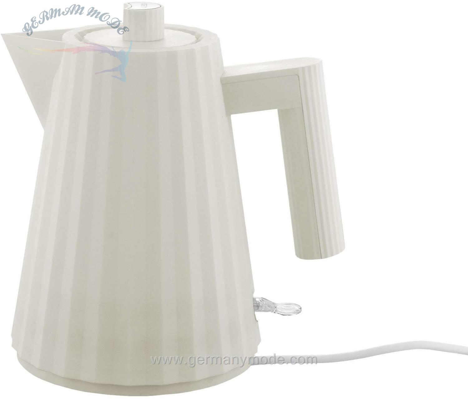 کتری برقی السی ایتالیا Alessi Wasserkocher Wasserkocher Plissé 1l- weiß - 1 l