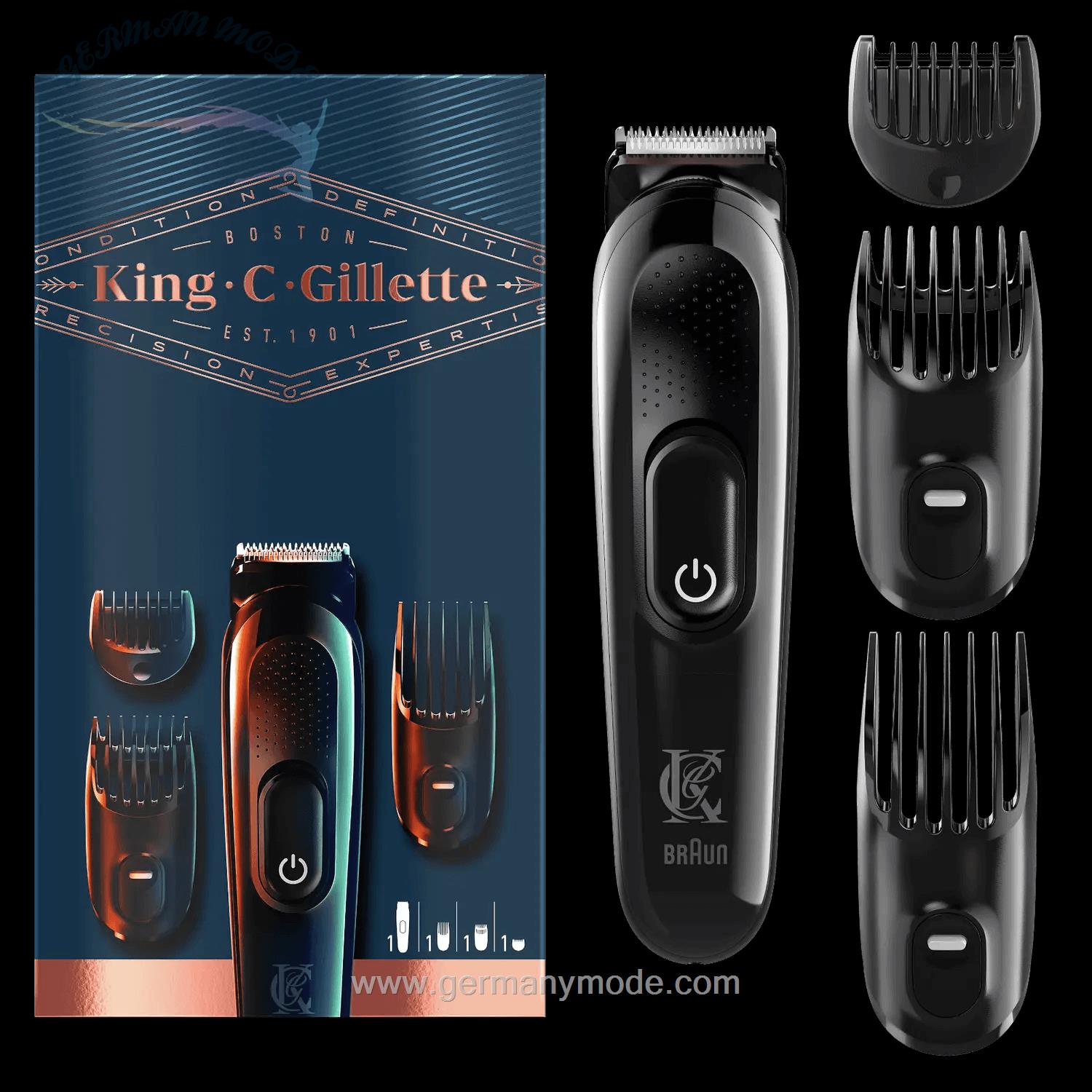 ماشین اصلاح ژیلت آمریکا Gillette King C. Gillette Barttrimmer mit 3 Kammaufsätzen