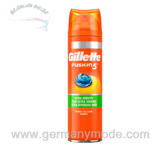 ژل اصلاح صورت آقایان 200 میل ژیلت آمریکا Gillette Fusion 5 Ultra Sensitive Rasiergel (200ml)