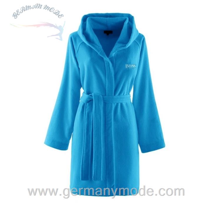 حوله حمام تن پوش کلاه دار زنانه هوگو باس آلمان HUGO BOSS HOME BADEMANTEL MIT KAPUZE PLAIN POOL