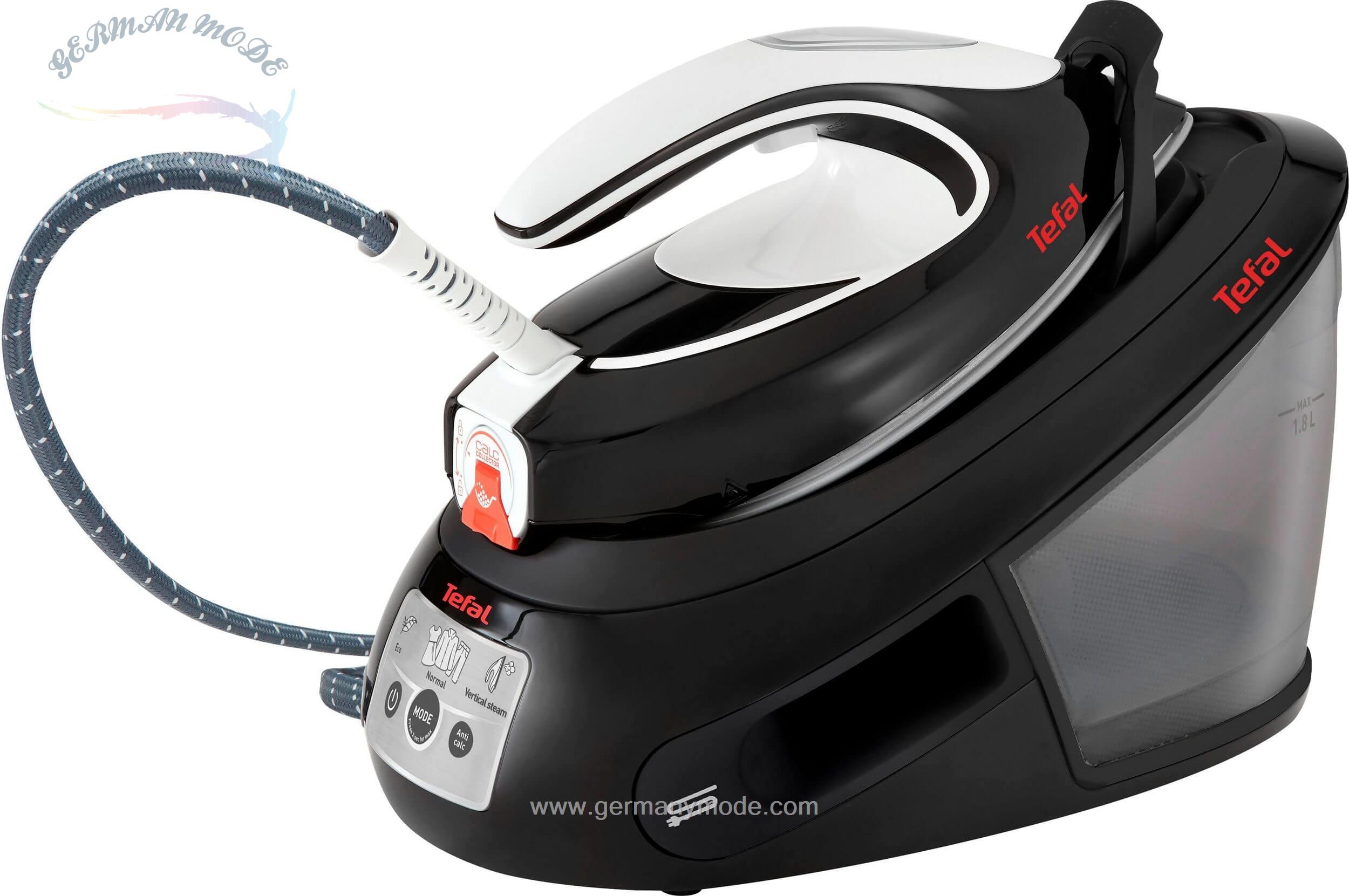 اتو بخار مخزن دار تفال فرانسه Tefal Dampfbügelstation SV8055 Express Anti-Calc- 1800 ml Wassertank