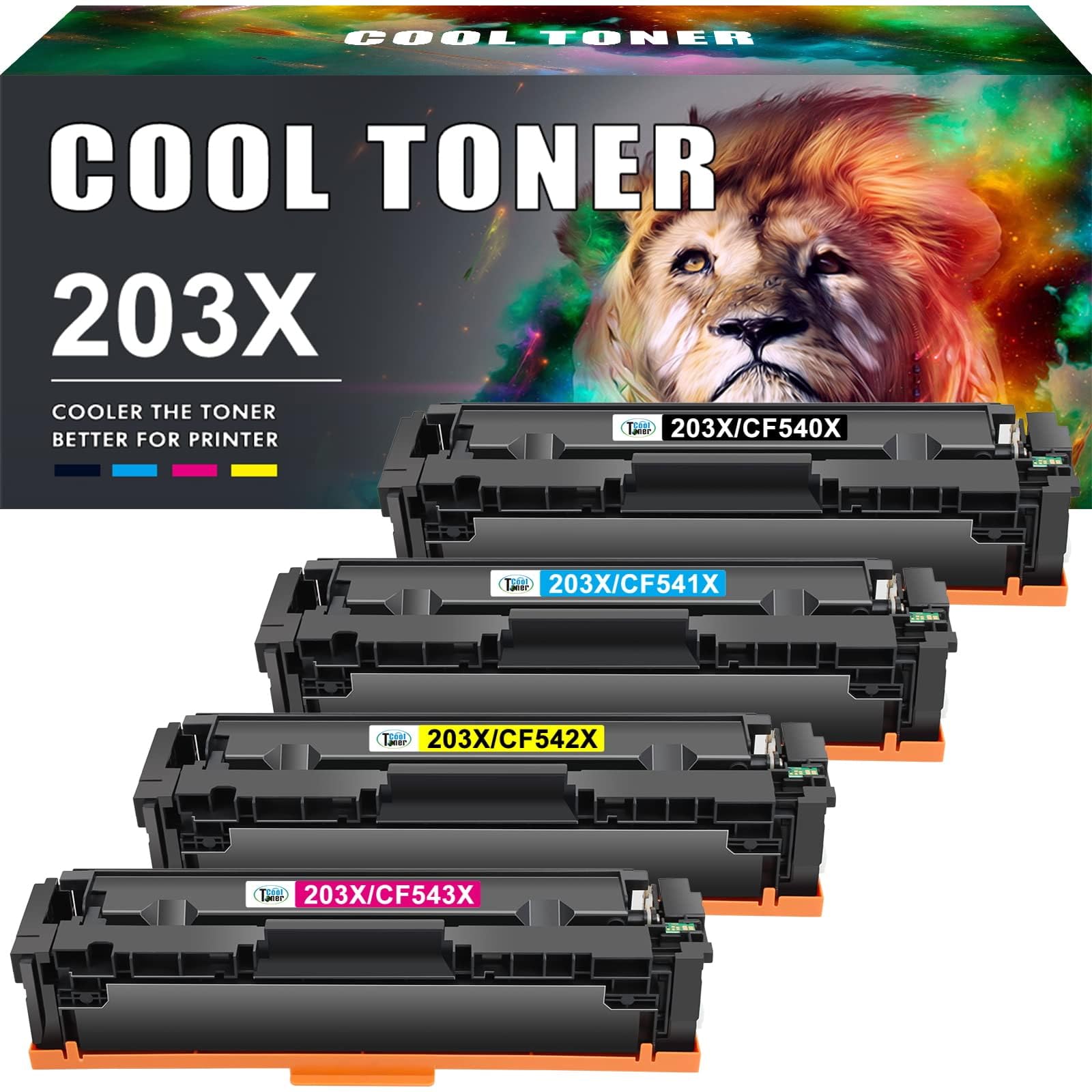 خرید از آمازون - کارتریج تونر سازگار با تونر خنک برای HP 203X 203A CF540X CF540A HP Color Laserjet Pro MFP M281fdw M281fdn M280nw M281cdw Laserjet Pro M254dw M254nw M254nw M254dnyanaro,CiPC سرخابی