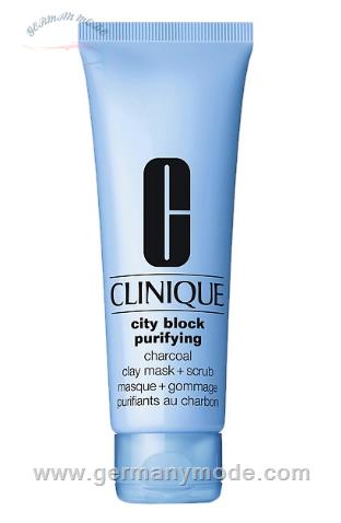 ماسک زغال و اسکراب لایه بردار کلینیک آمریکا Clinique City Block Purifying Charcoal Clay Mask Scrub 100ml