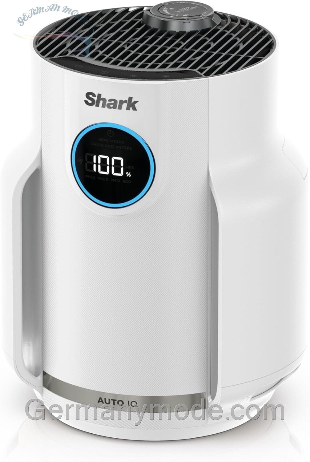 دستگاه تصفیه هوای شارک آمریکا Shark LED HP072EUWH پوشش اتاق ۲۳ متر مربع فیلتر HEPA جذب ۹۹.۹۷٪ از آلرژن‌ها عملکرد بی‌صدا