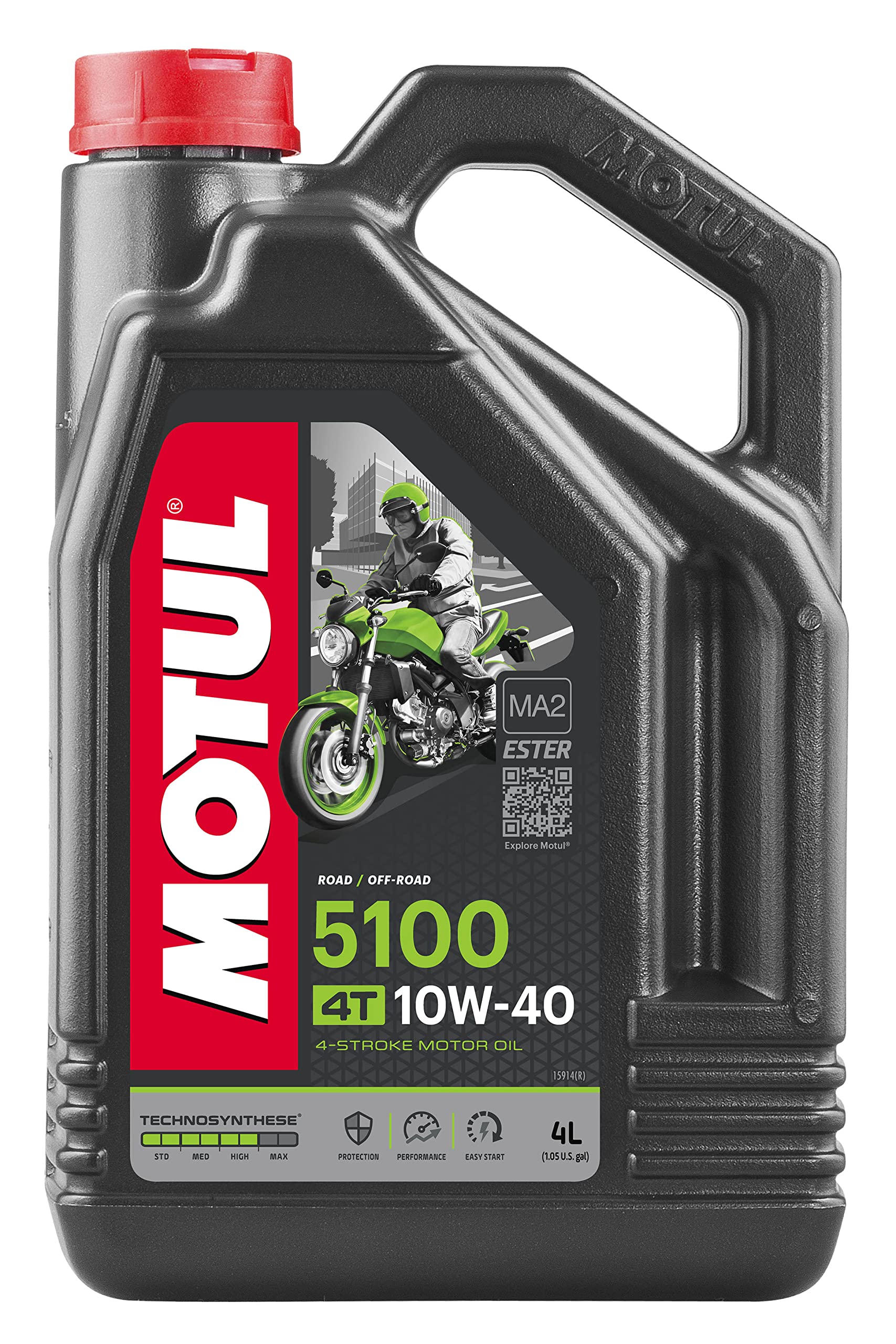 خرید از آمازون - Motul 104068 5100 4T, 10 W-40, 4 L MOTORMOTORRAD 5100 4T 10W40 - 4L