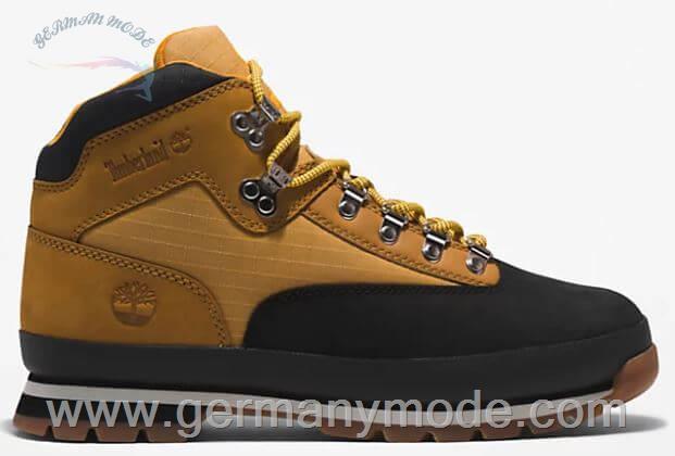 کفش کوهنوردی مردانه تیمبرلند آمریکا TIMBERLAND EURO HIKER HIKING BOOT FOR MEN IN BLACK WITH YELLOW