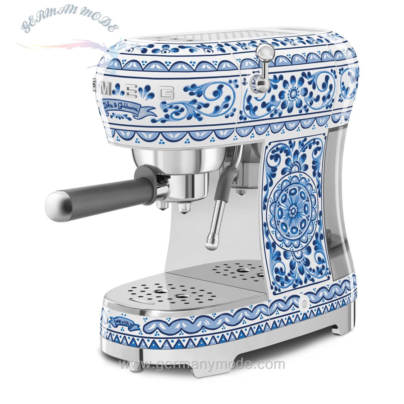 اسپرسو ساز پرتافیلتر اسمگ طراحی دولچه گابانا ایتالیا smeg Macchina da Caffè Espresso Manuale ECF02DGBEU