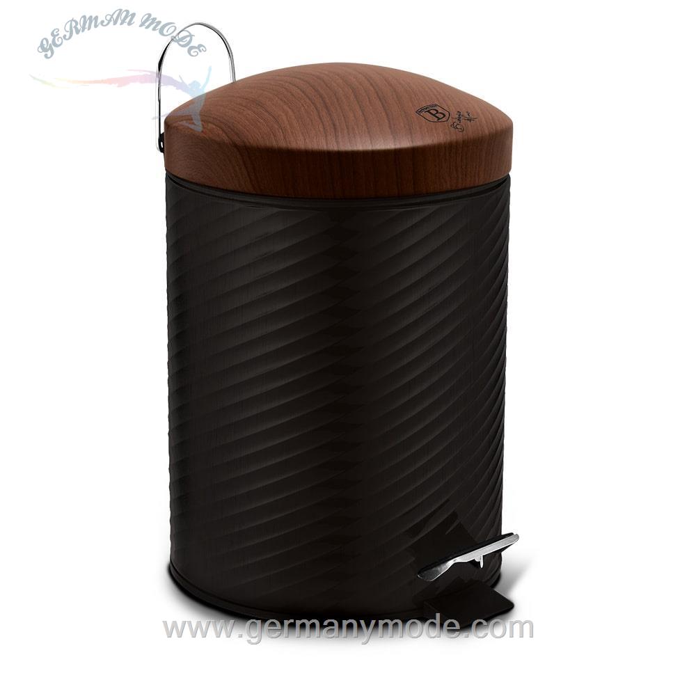 سطل زباله پدالی 7 لیتری برلینگر هاوس مجارستان BERLINGER HAUS PEDAL BIN 7L BH/6449 EBONY ROSEWOOD COLLECTION