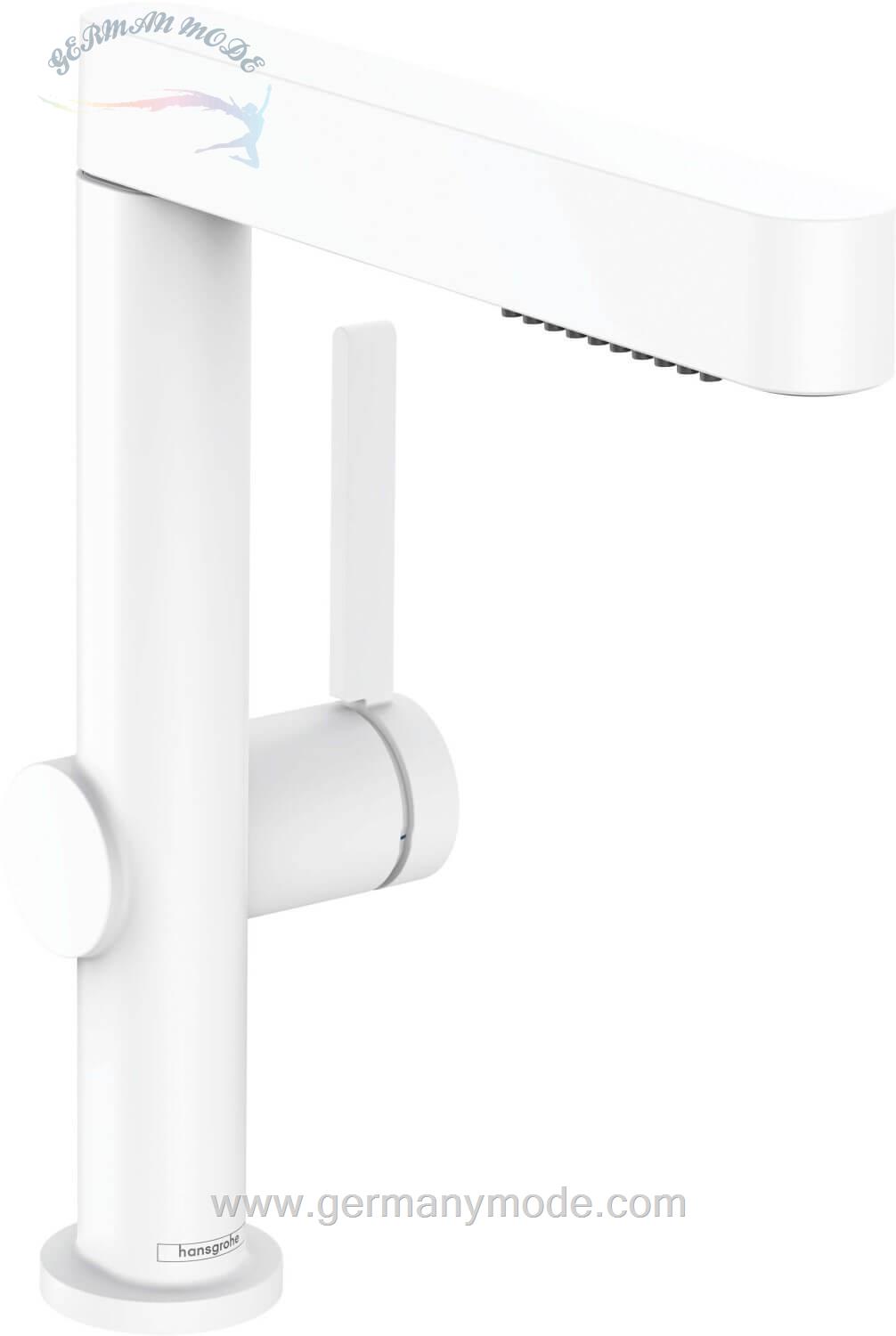 شیر مخلوط روشویی پایه بلند هانس گروهه آلمان Hansgrohe Finoris 230 mit Ablaufgarnitur 76063 weiß matt 76063700