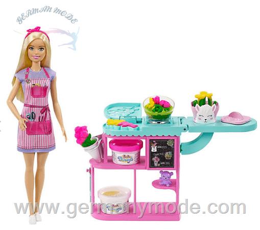 عروسک باربی گلفروش Mattel Barbie Floristin-Puppe, Spielset mit Knete und Zubehör