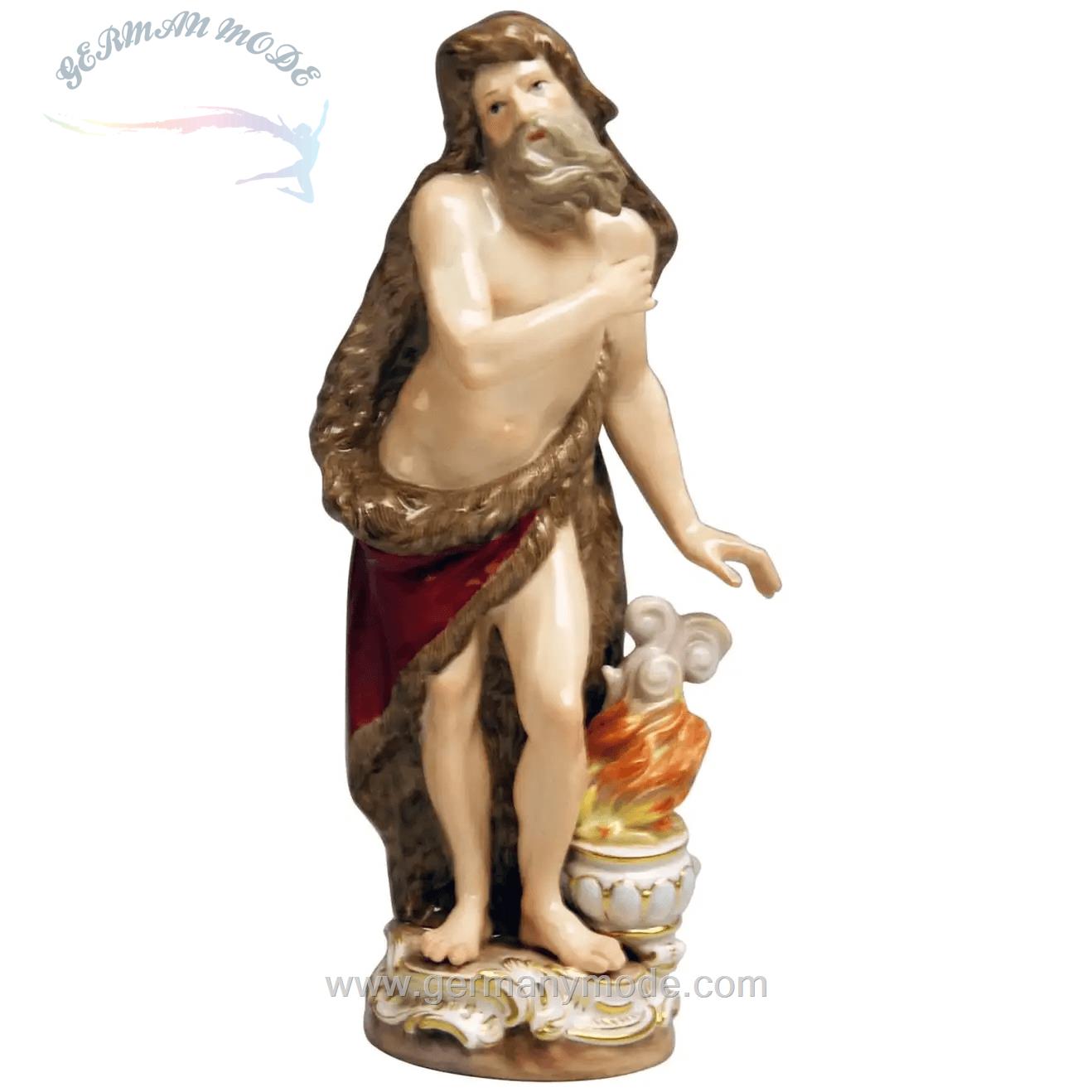مجسمه دست ساز دکوری چینی آنتیک قدیمی Meissener Winterfigur C 83 Kaendler Kndler Johann Joachim hergestellt 1880