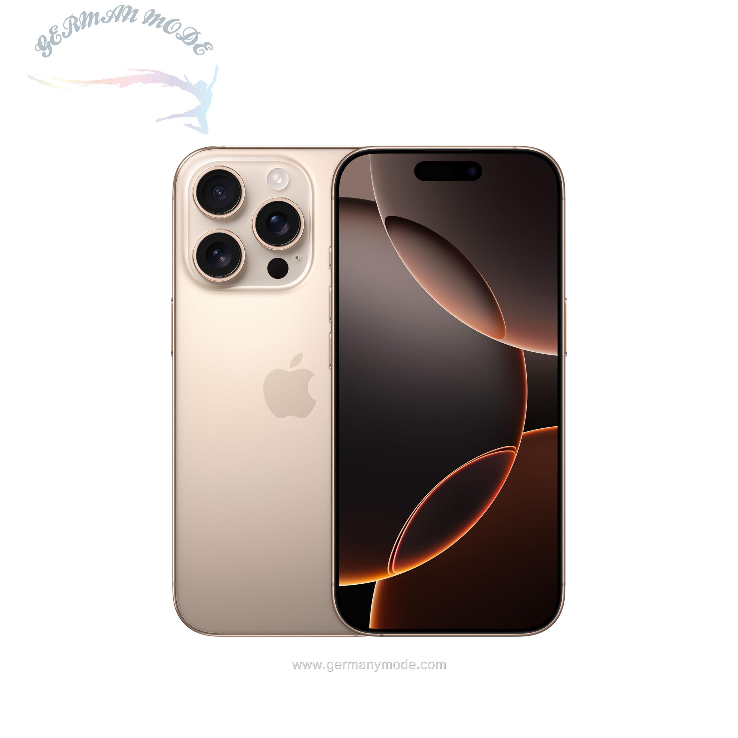 گوشی موبایل اپل آیفون 16پرو Apple iPhone 16 Pro 128GB: تلفن 5G با کنترل های دوربین، 4K 120 فریم در ثانیه Dolby Vision و جهش بزرگ در عمر باتری. با AirPods، Titan Desert Sand Titan Desert Sand 128GB کار می کند