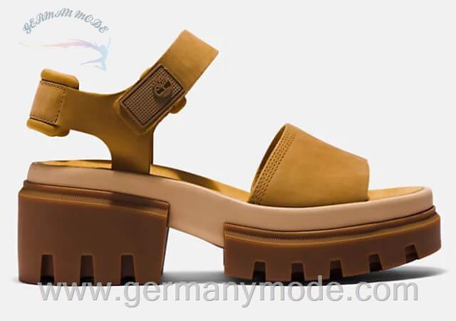 صندل زنانه تیمبرلند آمریکا TIMBERLAND EVERLEIGH ANKLE STRAP SANDAL FOR WOMEN IN YELLOW