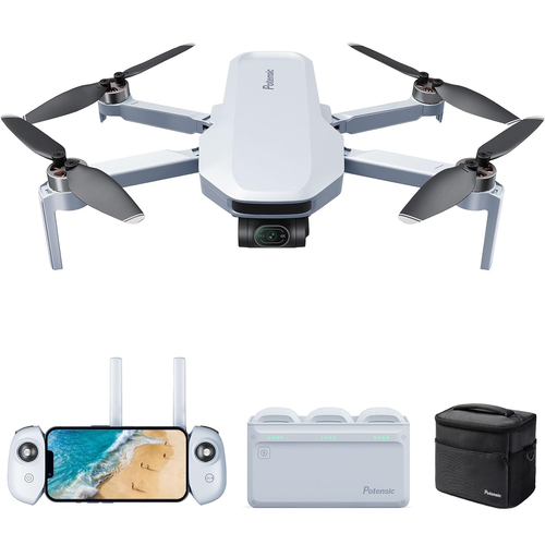 خرید از ایبی - پهپاد 3 محوری Gimbal تاشو با دوربین 4K Potensic ATOM Fly More Combo GPS Drone